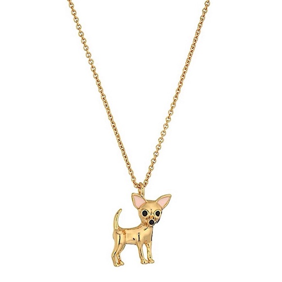 KATE SPADE • Haute Stuff Chihuahua Dog Pendant Necklace - Picture 1 of 8